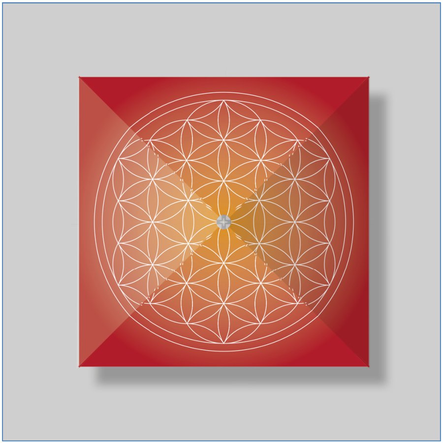 Dessin 0773 - Blume des Lebens<br> <br> RAYO™ 350S4/ printo™ WF<br> 350 x 350 cm quadratisch, ohne Volant, Stoffqualität printo™ WF, bedruckt