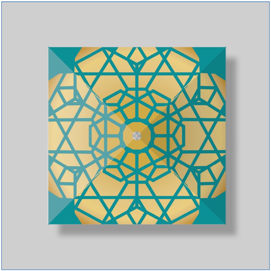 Dessin 0774 - Trost für das Fernweh<br> <br> RAYO™ 350.S4 / printo™ WF<br> 350 x 350 cm, quadratisch, ohne Volant, Stoffqualität printo™ WF, bedruckt 