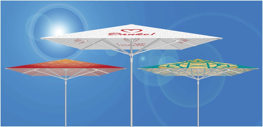 RAYO™ 350.S4, Design-Sonnenschirme ohne Volant - printo™ WF